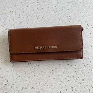 Michael Kors Saffiano Leather Flap Wallet